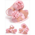 2017 neue ankunft Outdoor sommer Rosa infant fuß tragen breathable baby mädchen schuhe sandalen weiß kinder blume schuhe